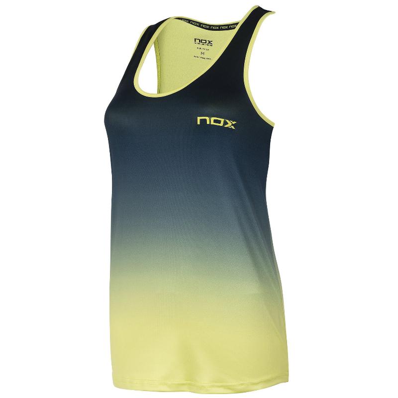 Camiseta Nox Pro Azul Logo Lima Degradado Mujer