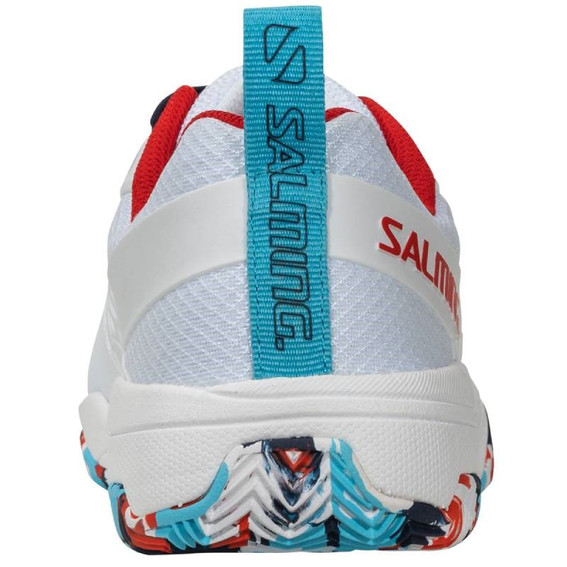 Zapatillas de Padel Salming Rebel Light Dazzle Blanco Rojo Azul Mujer