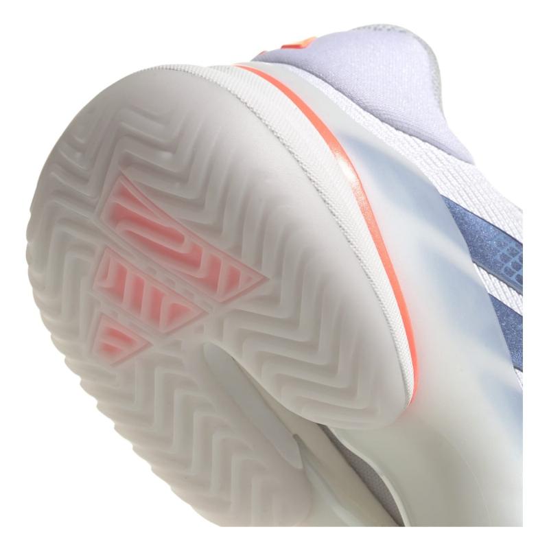 Zapatillas de Pádel Adidas Barricade 14 Blanco Azul Naranja Mujer