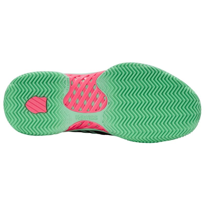 Zapatillas de Padel Kswiss Express Light 3 HB Clay Negro Menta Rosa Mujer