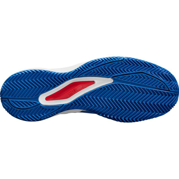 Zapatillas de Padel Wilson Rush Pro Ace Clay Azul Blanco Rojo