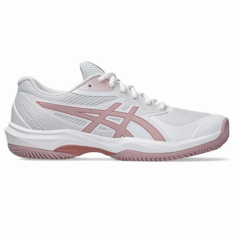Zapatillas de Padel Asics Game FF Clay Blanco Rosa Morganita Mujer