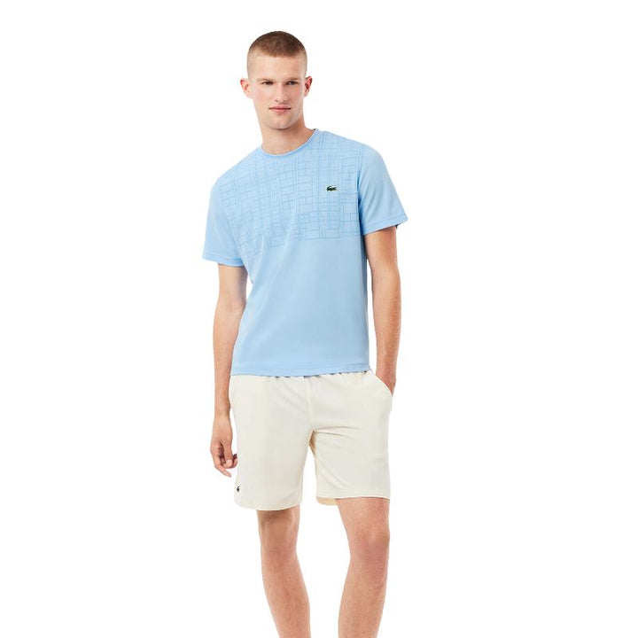 Camiseta Lacoste Novak Djokovic Ultra Dry Azul Pastel