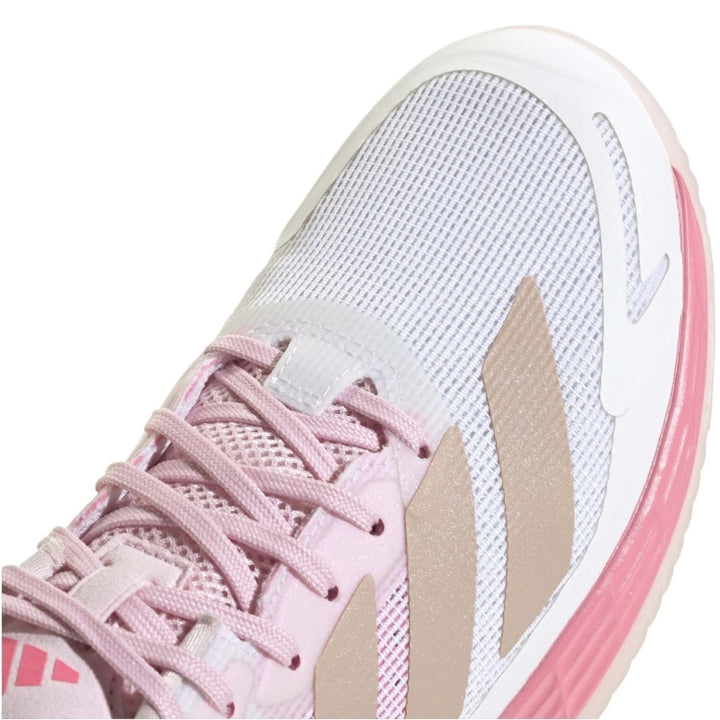 Zapatillas de Padel Adidas Defiant Speed 2 Blanco Perla Rosa Mujer