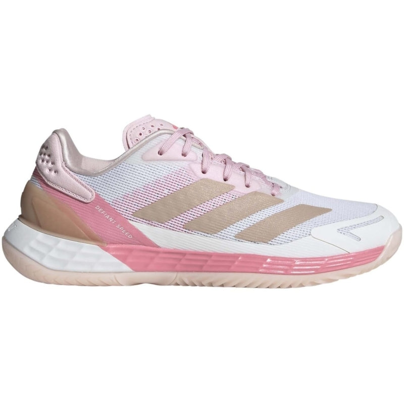 Zapatillas de Padel Adidas Defiant Speed 2 Blanco Perla Rosa Mujer