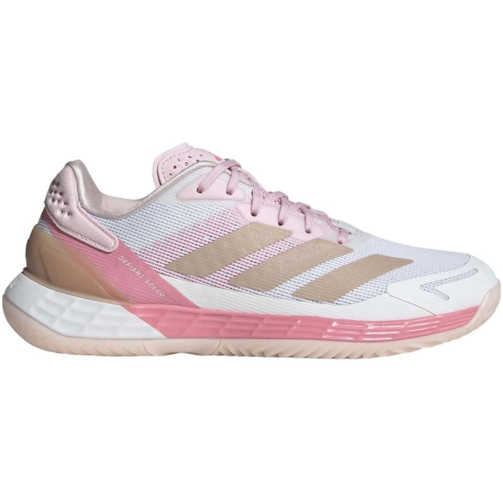 Zapatillas de Padel Adidas Defiant Speed 2 Blanco Perla Rosa Mujer