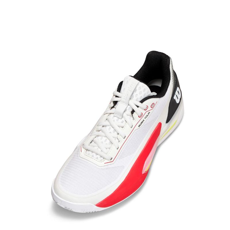 Zapatillas de Padel Wilson Rush Tour 5 Clay Blanco Negro Rojo