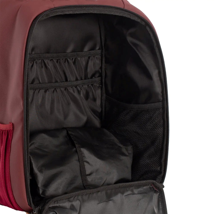 Mochila Black Crown Magic Burdeos Dorada