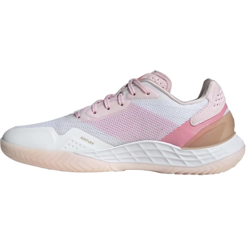 Zapatillas de Padel Adidas Defiant Speed 2 Blanco Perla Rosa Mujer