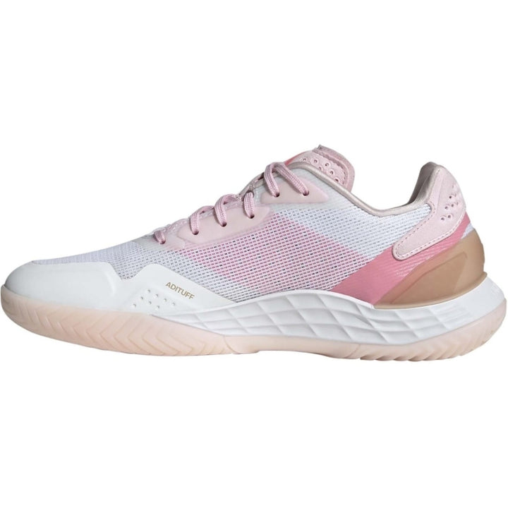Zapatillas de Padel Adidas Defiant Speed 2 Blanco Perla Rosa Mujer