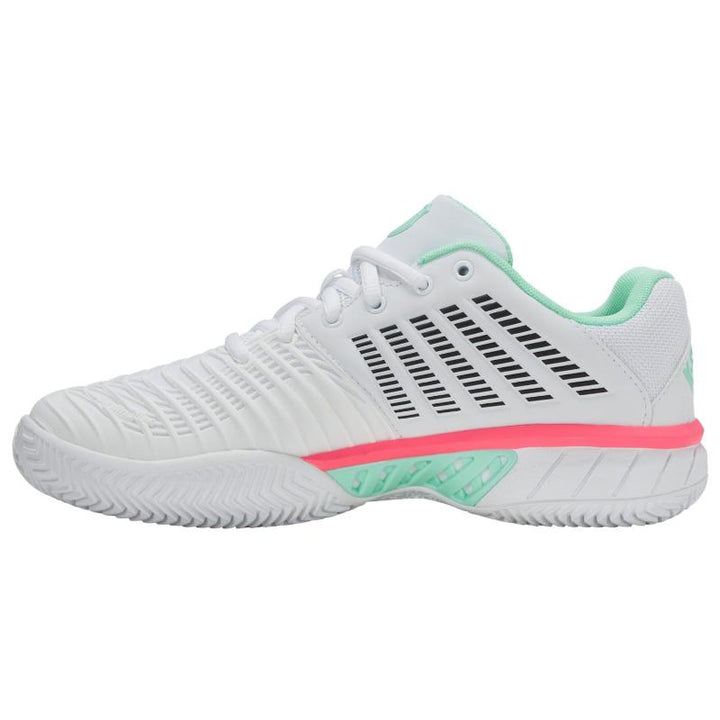 Zapatillas de Padel Kswiss Express Light 3 HB Clay Blanco Menta Rosa Mujer