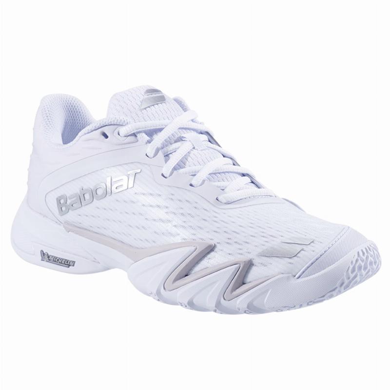 Zapatillas de Padel Babolat Premura 3 Blanco Plata Mujer