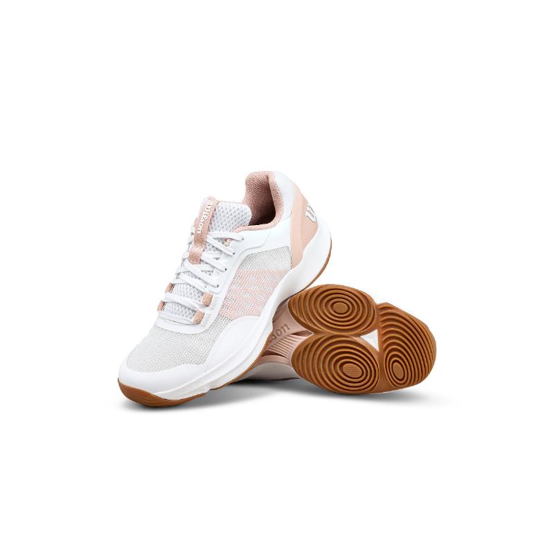 Zapatillas de Padel Wilson Hurakn Pro V2 Blanco Rosa Mujer