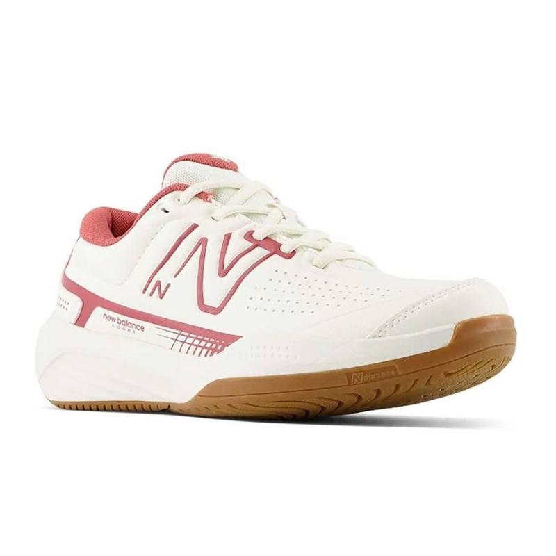 Zapatillas de Padel New Balance 696V5 Blanco Rosa Mujer