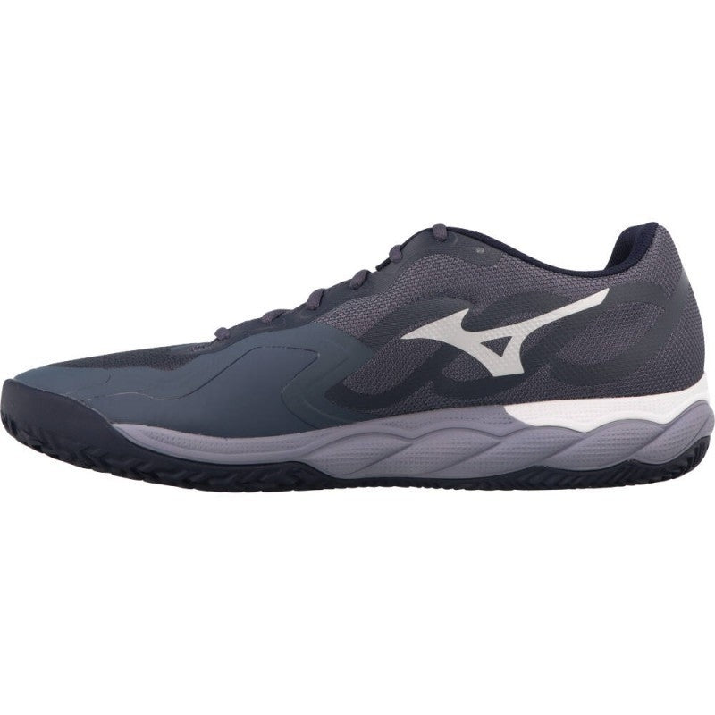 Zapatillas de Padel Mizuno Wave Enforce Court Clay Gris Blanco Azul