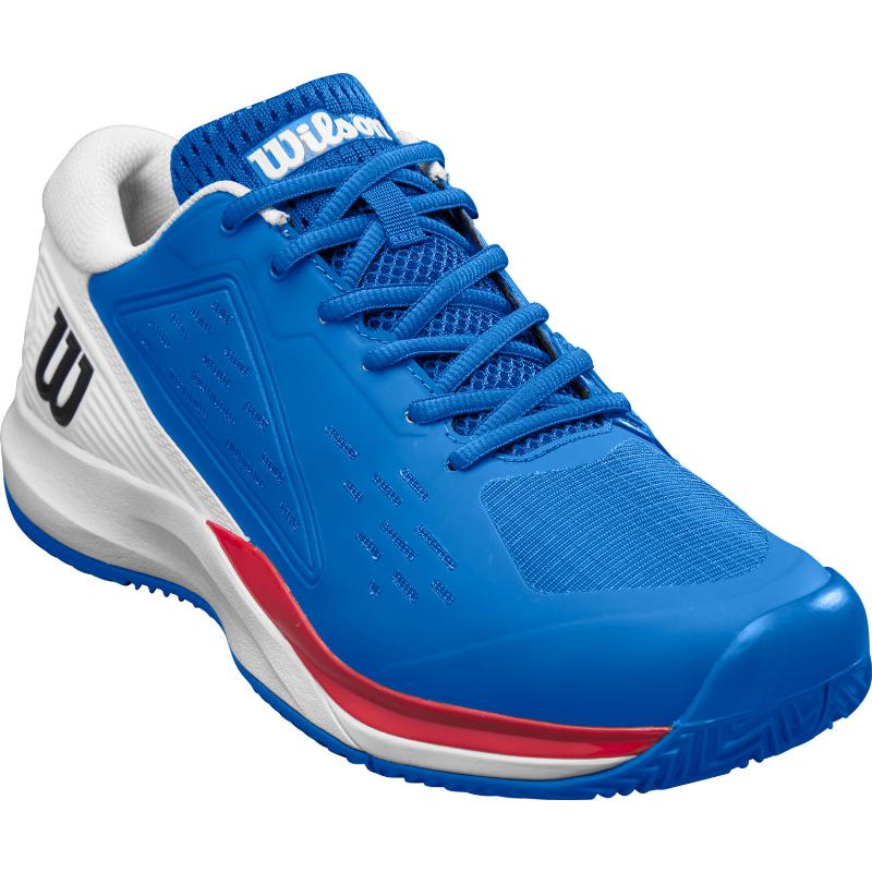 Zapatillas de Padel Wilson Rush Pro Ace Clay Azul Blanco Rojo
