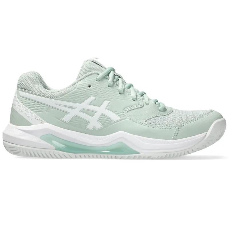 Zapatillas de Padel Asics Gel Dedicate 8 Clay Verde Liquen Blanco Mujer