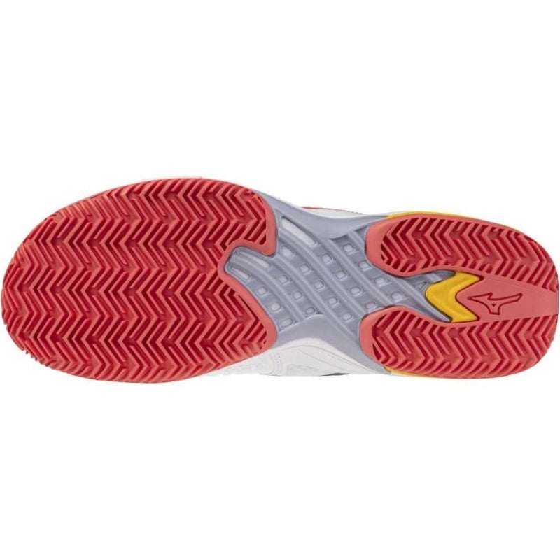 Zapatillas de Padel Mizuno Wave Exceed Tour 6 Clay Blanco Coral Gris Mujer