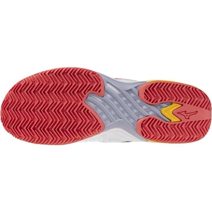 Zapatillas de Padel Mizuno Wave Exceed Tour 6 Clay Blanco Coral Gris Mujer
