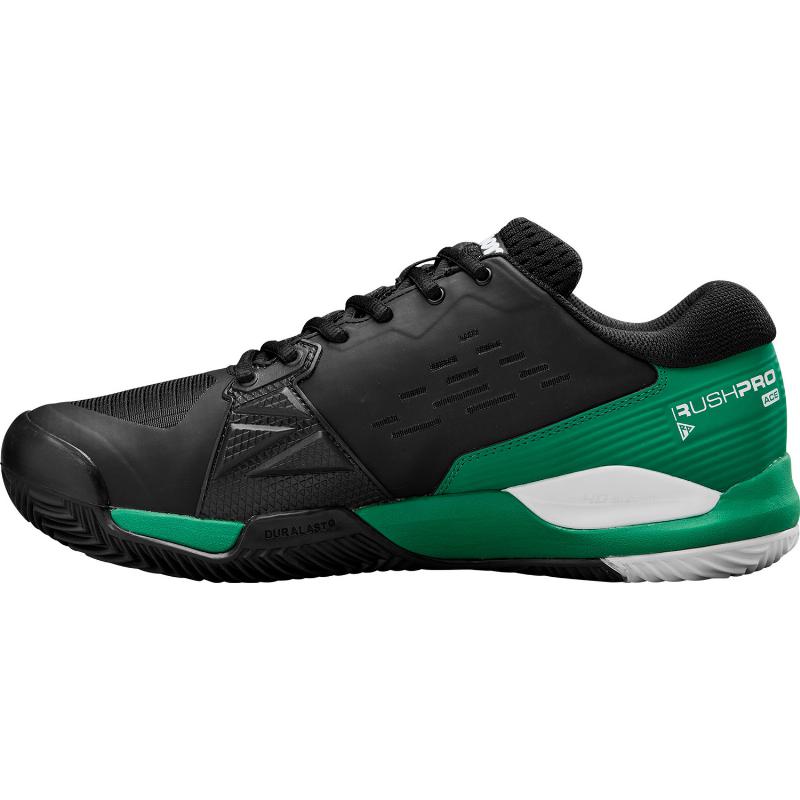 Zapatillas de Padel Wilson Rush Pro Ace Clay Negro Verde Blanco