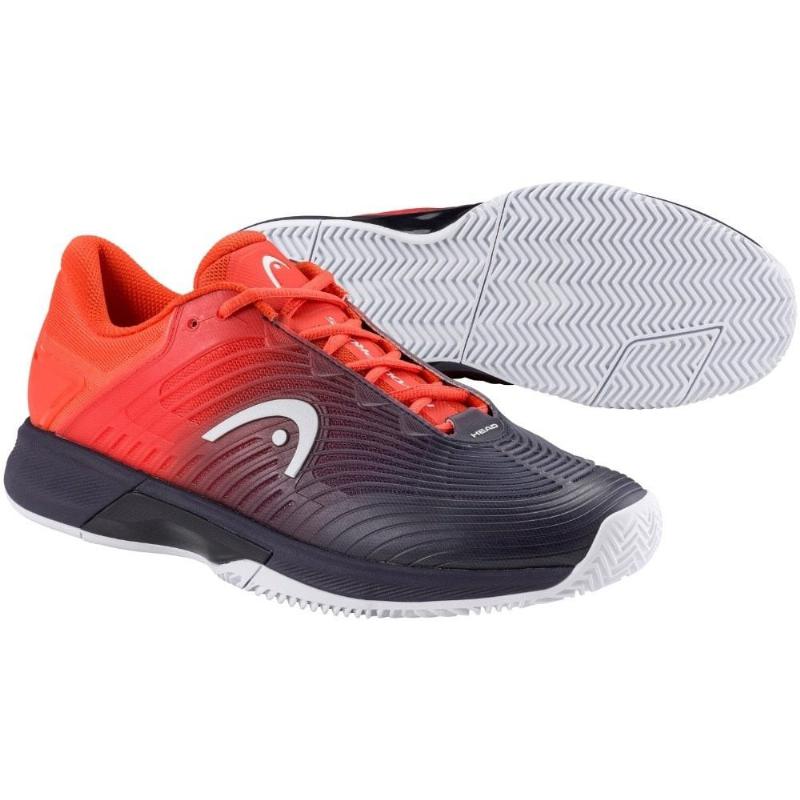 Zapatillas de Padel Head Revolt Pro 4.5 Clay Azul Oscuro Rojo