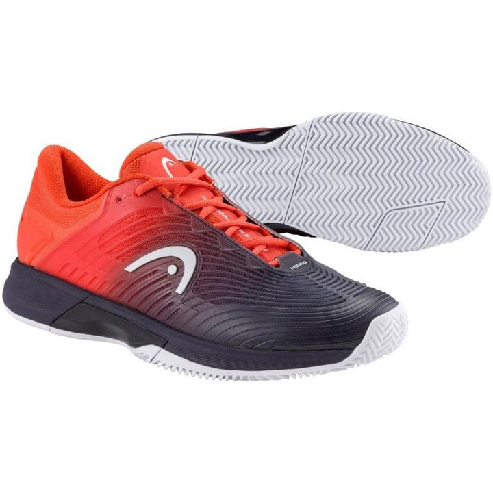 Zapatillas de Padel Head Revolt Pro 4.5 Clay Azul Oscuro Rojo