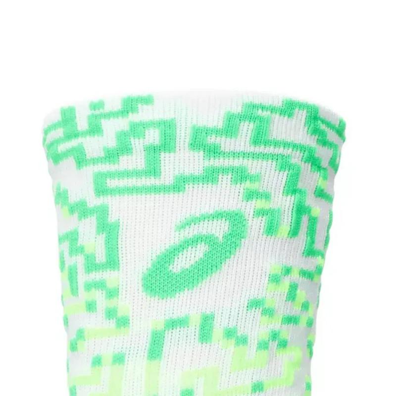 Calcetines Asics Performance Crew Blanco Verde 1 Par