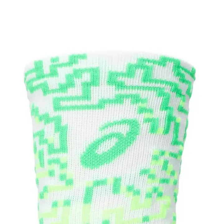 Calcetines Asics Performance Crew Blanco Verde 1 Par
