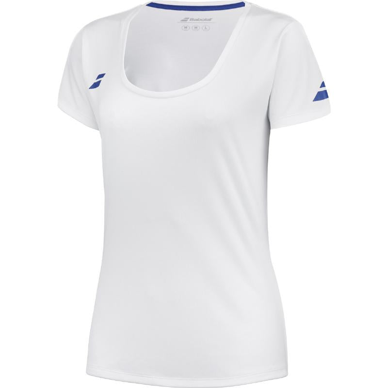 Camiseta Babolat Play Capsleeve Blanco Mujer