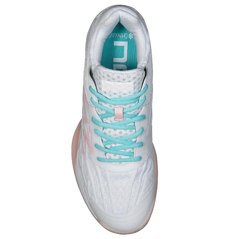 Zapatillas de Pádel de Pádel Nox AT10 Lux Blanco Rosa Mujer