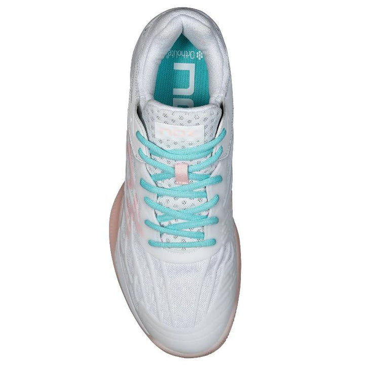 Zapatillas de Pádel de Pádel Nox AT10 Lux Blanco Rosa Mujer