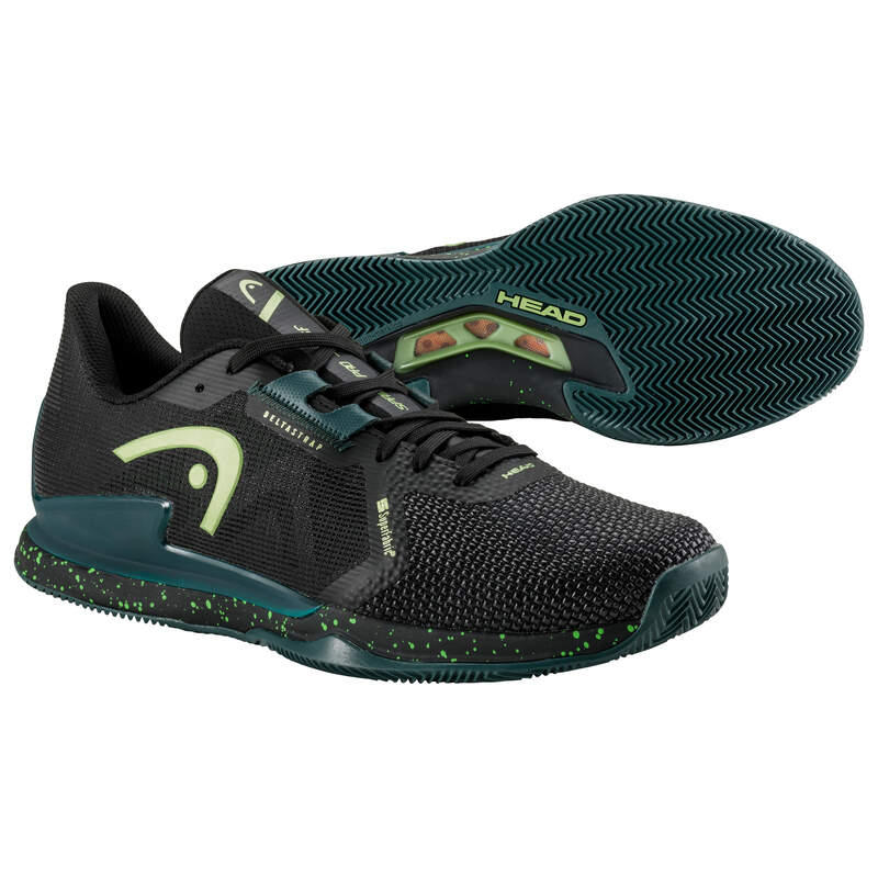 Zapatillas de Pádel de Pádel Head Sprint Pro 3.5 SF Clay Negro Verde Bosque