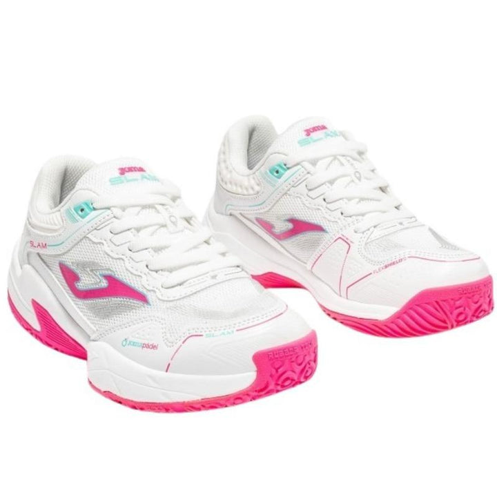 Zapatillas de Padel Joma Slam 2602 Blanco Rosa Junior