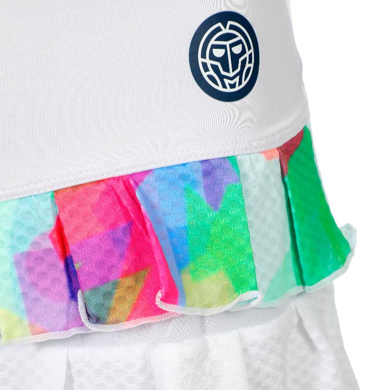 Falda Bidi Badu Kaleido Pleated Blanco Mix