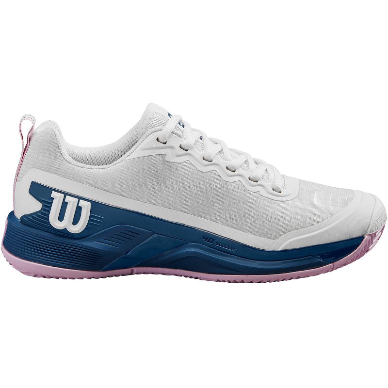 Zapatillas de Pádel de Pádel Wilson Rush Pro 4.5 Clay Blanco Azul Mujer