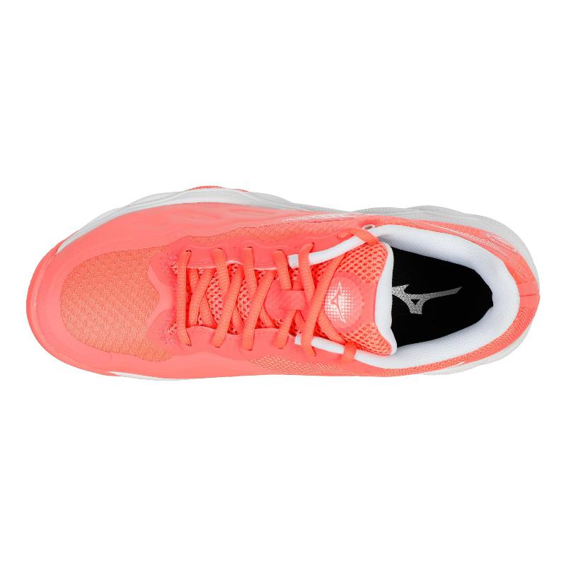 Zapatillas de Pádel de Pádel Mizuno Wave Enforce Court Clay Coral Blanco Mujer