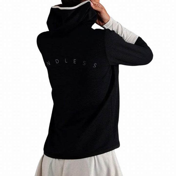 Sudadera Endless Breath Line Negro Dorado