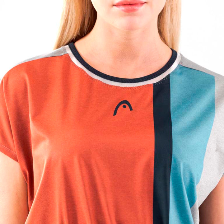 Camiseta Head Crop Top Coral Mujer