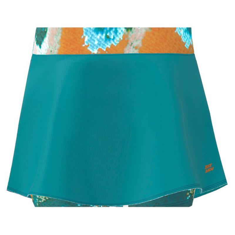 Falda Bidi Badu Melbourne Printed Wavy Petroleo Naranja