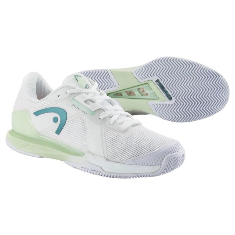 Zapatillas de Pádel de Pádel Head Sprint Pro 4.0 Clay Blanco Verde Claro Mujer