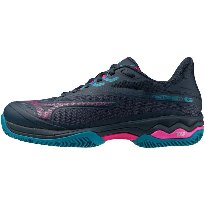 Zapatillas de Pádel de Pádel Mizuno Wave Exceed Light 2 Padel Azul Marino Fucsia Mujer