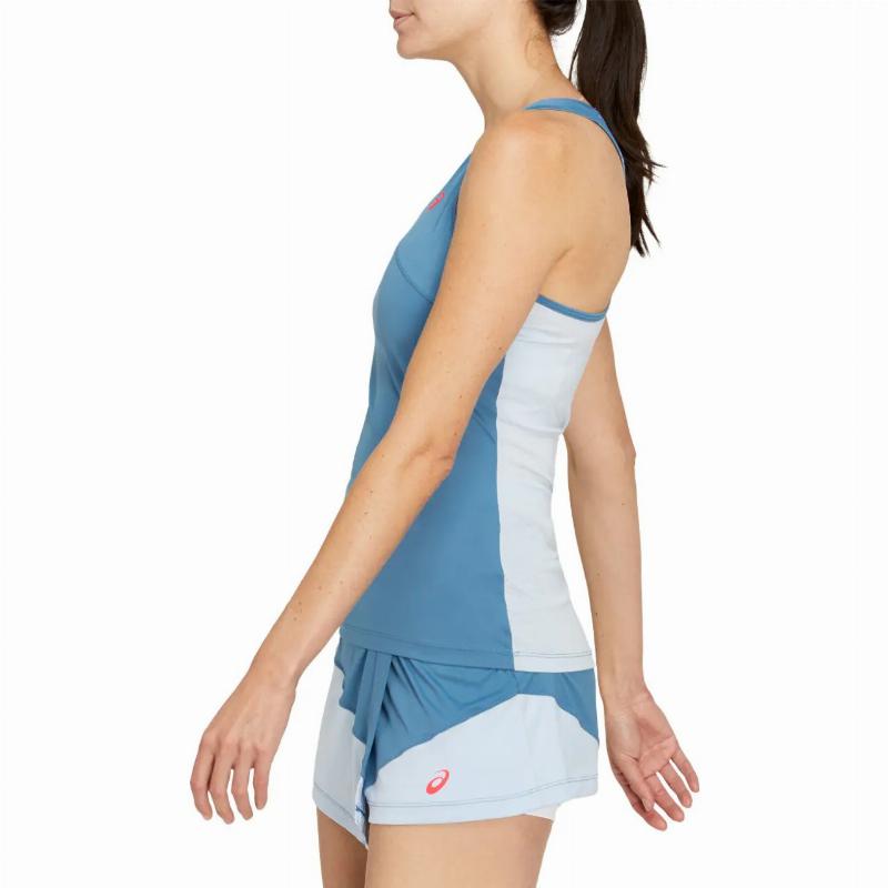 Camiseta Asics Club Turquesa Mujer