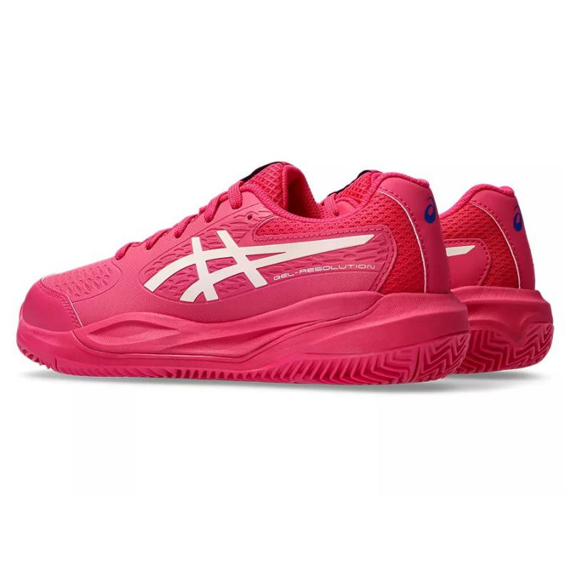 Zapatillas de Padel Asics Gel Resolution X Clay GS Rosa Brillante Crema Junior