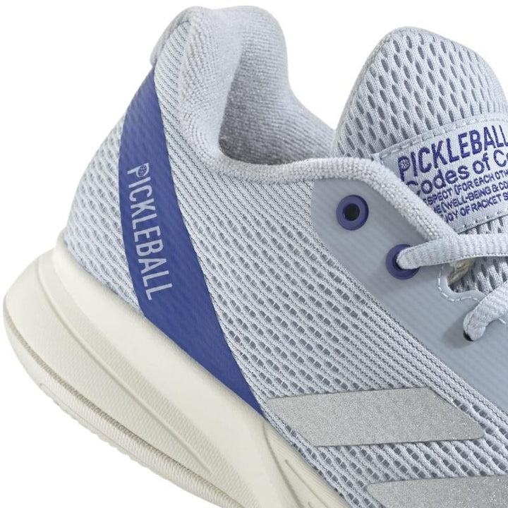 Zapatillas de Padel Adidas Pickleball Courtflash Azul Plata Mujer