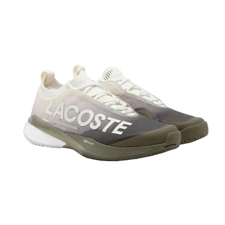 Zapatillas de Padel Lacoste AG-LT25 Lite Blanco Kaki Mujer