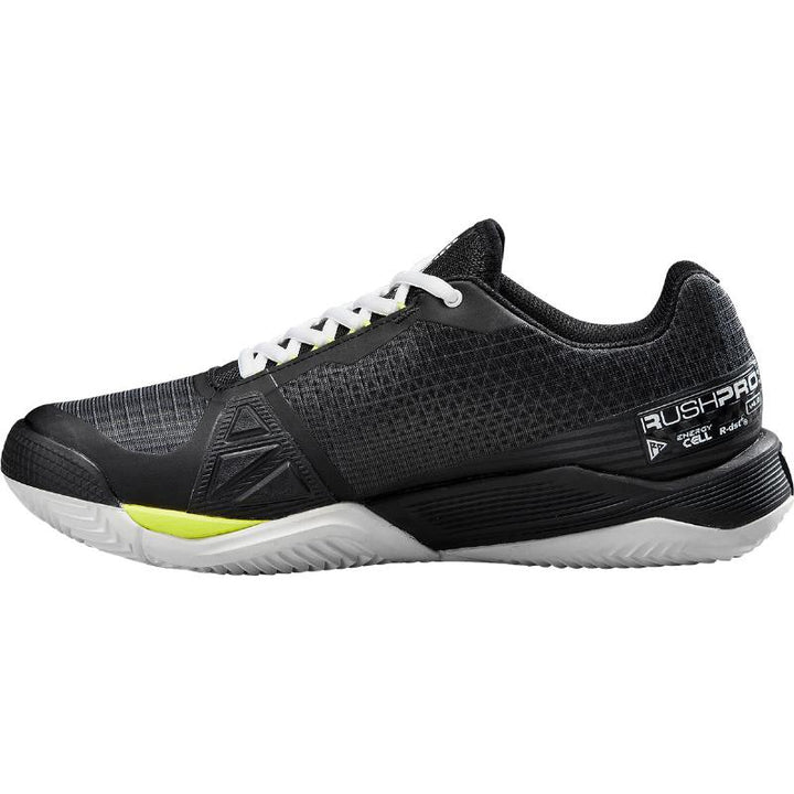 Zapatillas de Pádel de Pádel Wilson Rush Pro 4.0 Clay Negro Blanco Amarillo