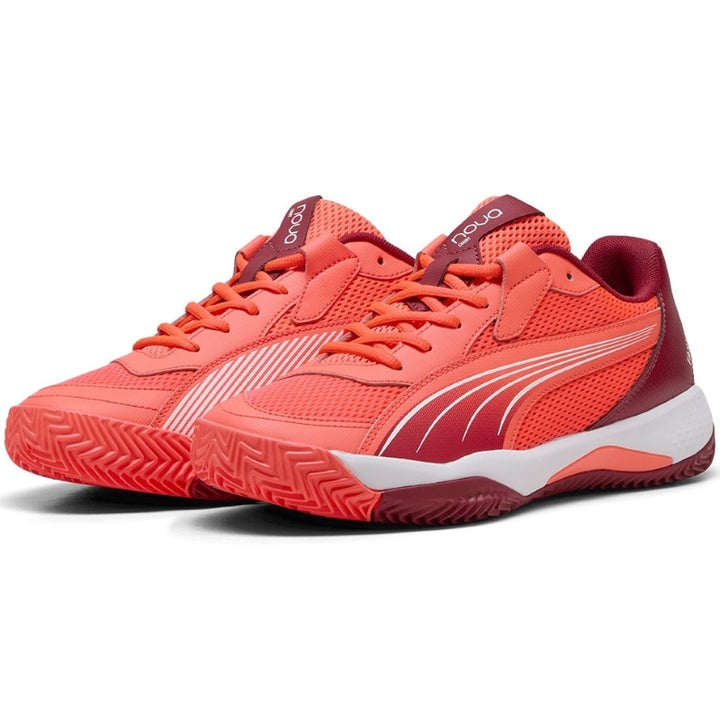 Zapatillas de Pádel de Pádel Puma Nova Court Rojo Burdeos Blanco