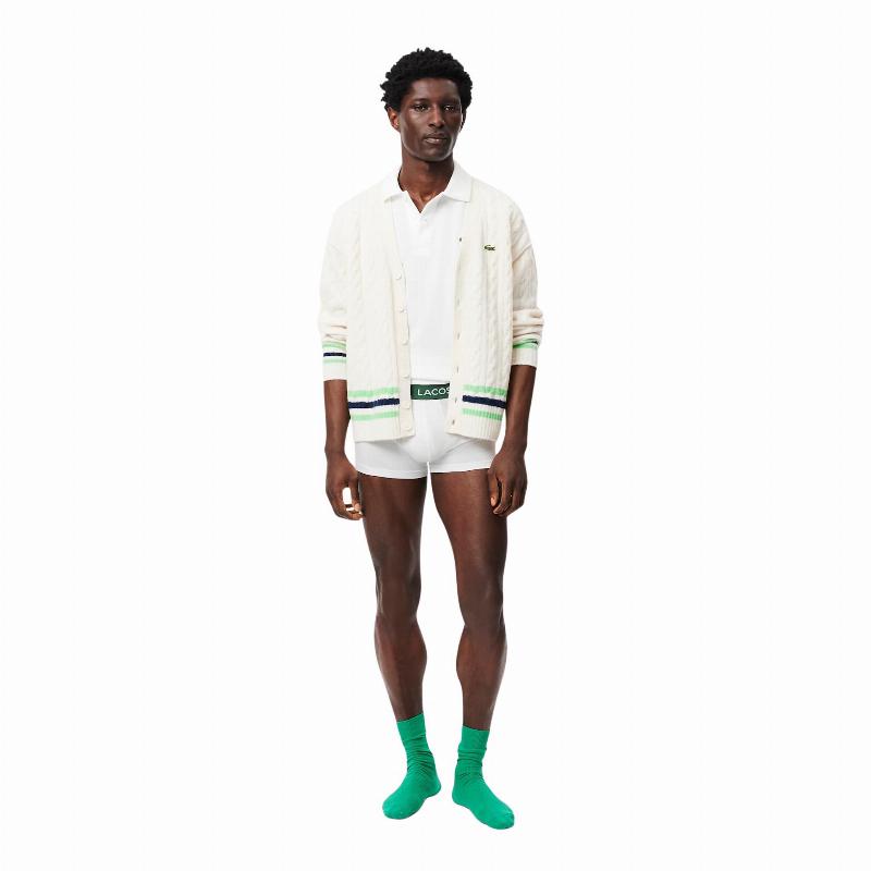 Boxers Lacoste Negro Blanco Gris Vigore 3 Unidades