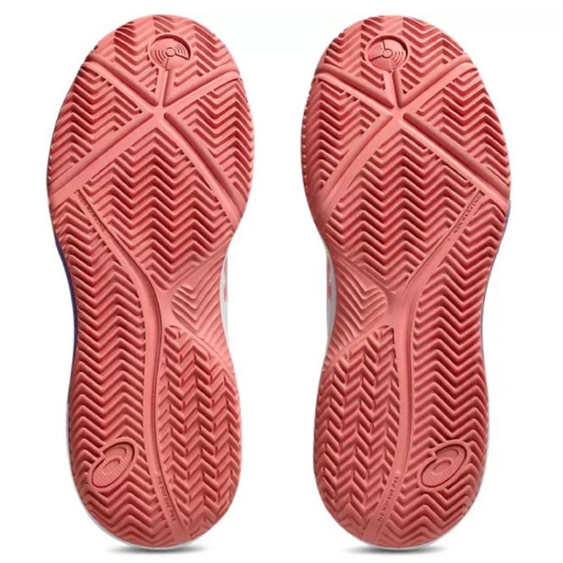Zapatillas de Padel Asics Gel Dedicate 8 Padel Blanco Rosa Mujer