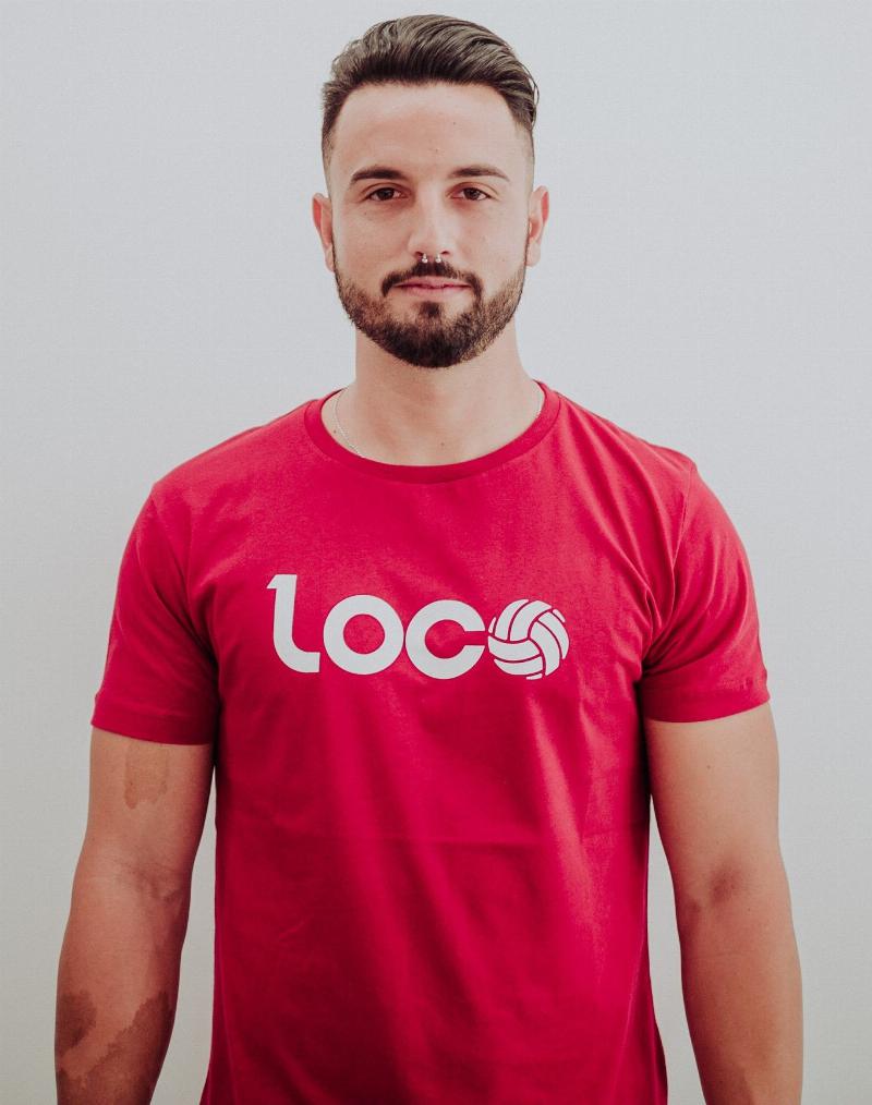 Camiseta Loco Esencia Burgundy Blanco